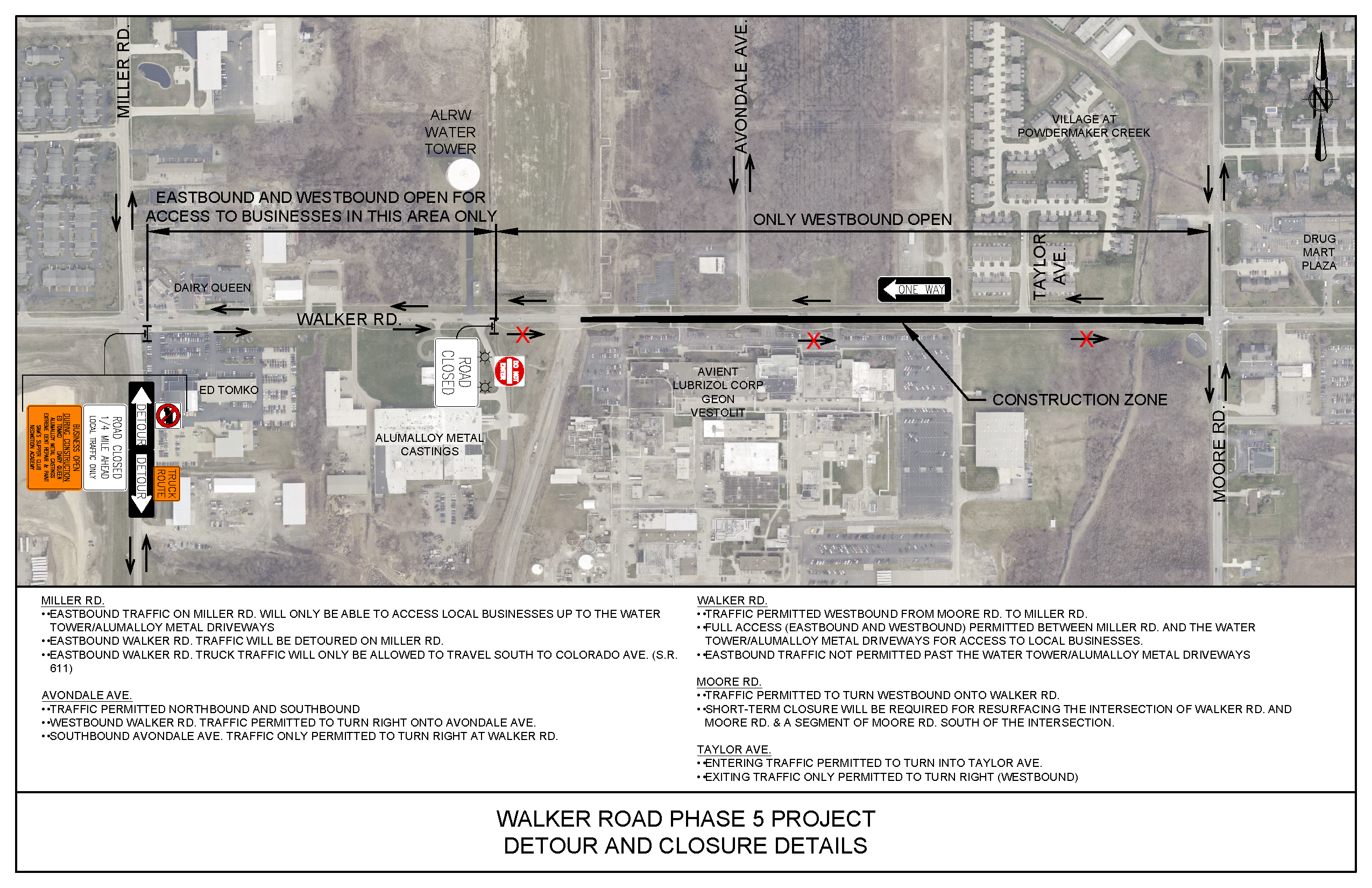 Walker Rd Phase 5 - Closure Detail